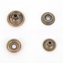 Load image into Gallery viewer, Brass Ring Snap Rivets: Gold, Silver, Antique - 13/15mm (4pcs of 1Set) P0000BFI