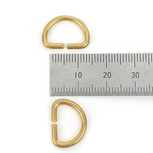 Load image into Gallery viewer, Solid Brass D-Rings, Antique Brass Finish, 10-15mm, 2pcs leather craft tools - P0000BHJ