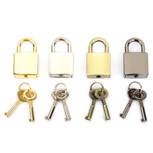 Load image into Gallery viewer, Lock and Key(ver.3-Round Key), Working Lock , Mini Lock, Small Padlock, Padlock, Padlock and Key Leather craft tools MLT-P0000BWK