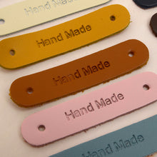 Load image into Gallery viewer, hand made Leather Label 5 pcs- DIY Material Bag Supplies label for leather crafting, MLT- P0000DPS