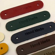 Load image into Gallery viewer, hand made Leather Label 5 pcs- DIY Material Bag Supplies label for leather crafting, MLT- P0000DPS