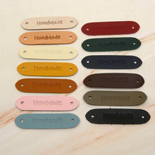 Load image into Gallery viewer, hand made Leather Label 5 pcs- DIY Material Bag Supplies label for leather crafting, MLT- P0000DPS