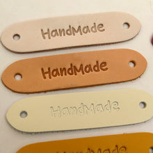 Load image into Gallery viewer, hand made Leather Label 5 pcs- DIY Material Bag Supplies label for leather crafting, MLT- P0000DPS
