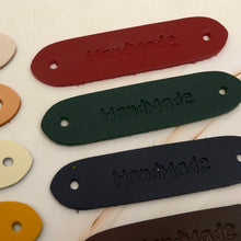 Load image into Gallery viewer, hand made Leather Label 5 pcs- DIY Material Bag Supplies label for leather crafting, MLT- P0000DPS