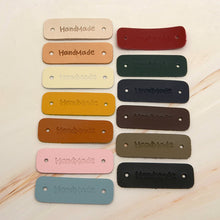 Load image into Gallery viewer, hand made Leather Label 5 pcs- DIY Material Bag Supplies label for leather crafting, MLT- P0000DPS
