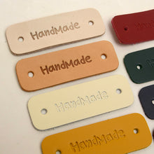 Load image into Gallery viewer, hand made Leather Label 5 pcs- DIY Material Bag Supplies label for leather crafting, MLT- P0000DPS