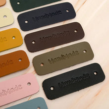 Load image into Gallery viewer, hand made Leather Label 5 pcs- DIY Material Bag Supplies label for leather crafting, MLT- P0000DPS