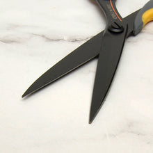 Load image into Gallery viewer, Leather Cutting Scissors DELI 6027 Grey Yellow Handle Leather craft tools  MLT-P0000DQS