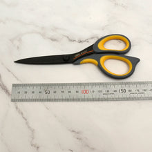 Load image into Gallery viewer, Leather Cutting Scissors DELI 6027 Grey Yellow Handle Leather craft tools  MLT-P0000DQS