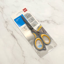 Load image into Gallery viewer, Leather Cutting Scissors DELI 6027 Grey Yellow Handle Leather craft tools  MLT-P0000DQS