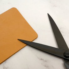 Load image into Gallery viewer, Leather Cutting Scissors DELI 6027 Grey Yellow Handle Leather craft tools  MLT-P0000DQS