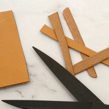 Load image into Gallery viewer, Leather Cutting Scissors DELI 6027 Grey Yellow Handle Leather craft tools  MLT-P0000DQS