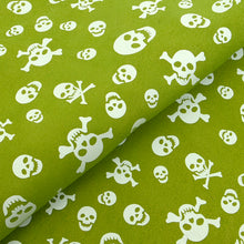 Load image into Gallery viewer, SKULL Print Tax Suede Goat Sheepskin, Finished Goatskin Leather (NOT Cutting size,4~6 sq ft overall) Leather crafting MLT- P0000DRC