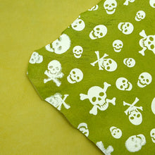 Load image into Gallery viewer, SKULL Print Tax Suede Goat Sheepskin, Finished Goatskin Leather (NOT Cutting size,4~6 sq ft overall) Leather crafting MLT- P0000DRC