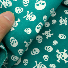 Load image into Gallery viewer, SKULL Print Tax Suede Goat Sheepskin, Finished Goatskin Leather (NOT Cutting size,4~6 sq ft overall) Leather crafting MLT- P0000DRC