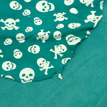 Load image into Gallery viewer, SKULL Print Tax Suede Goat Sheepskin, Finished Goatskin Leather (NOT Cutting size,4~6 sq ft overall) Leather crafting MLT- P0000DRC