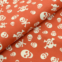 Load image into Gallery viewer, SKULL Print Tax Suede Goat Sheepskin, Finished Goatskin Leather (NOT Cutting size,4~6 sq ft overall) Leather crafting MLT- P0000DRC