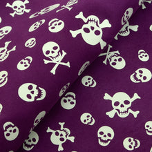 Load image into Gallery viewer, SKULL Print Tax Suede Goat Sheepskin, Finished Goatskin Leather (NOT Cutting size,4~6 sq ft overall) Leather crafting MLT- P0000DRC