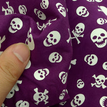 Load image into Gallery viewer, SKULL Print Tax Suede Goat Sheepskin, Finished Goatskin Leather (NOT Cutting size,4~6 sq ft overall) Leather crafting MLT- P0000DRC