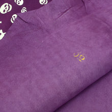 Load image into Gallery viewer, SKULL Print Tax Suede Goat Sheepskin, Finished Goatskin Leather (NOT Cutting size,4~6 sq ft overall) Leather crafting MLT- P0000DRC