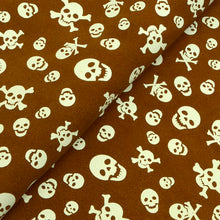 Load image into Gallery viewer, SKULL Print Tax Suede Goat Sheepskin, Finished Goatskin Leather (NOT Cutting size,4~6 sq ft overall) Leather crafting MLT- P0000DRC