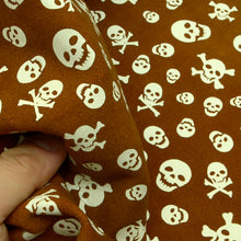 Load image into Gallery viewer, SKULL Print Tax Suede Goat Sheepskin, Finished Goatskin Leather (NOT Cutting size,4~6 sq ft overall) Leather crafting MLT- P0000DRC