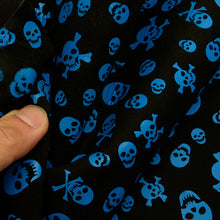 Load image into Gallery viewer, SKULL Print Tax Suede Goat Sheepskin, Finished Goatskin Leather (NOT Cutting size,4~6 sq ft overall) Leather crafting MLT- P0000DRC