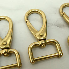 Load image into Gallery viewer, Solid Brass Swivel Clips (Screw Style, Round Ring Style) Leather craft tools MLT-P0000DRF