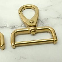 Load image into Gallery viewer, Solid Brass Swivel Clips (Screw Style, Round Ring Style) Leather craft tools MLT-P0000DRF