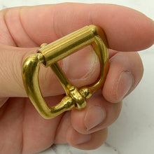 Load image into Gallery viewer, Solid Brass roller Buckle Single Version Make a Belt Leather craft tools ,MLT-P0000DRG