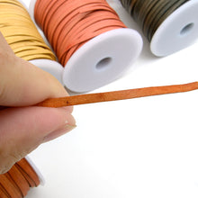 Load image into Gallery viewer, Antique two-tone cowhide flat strap Oil Leather Cord Natural leather strap MLT- P0000DRH