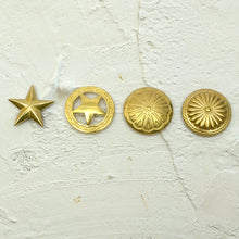 Load image into Gallery viewer, Brass Concho Screws Available in 4 styles, Anti rust, Leather craft tools MLT-P0000CDS