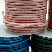 Load image into Gallery viewer, Stitched Napa Leather Cord Lam skin Round Strap necklace mask strap MLT- P0000DRS