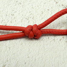 Load image into Gallery viewer, Stitched Napa Leather Cord Lam skin Round Strap necklace mask strap MLT- P0000DRS