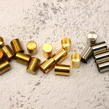 Load image into Gallery viewer, Leather cord (Strap) Tab Brass Version 10 pcs, Leather craft tools MLT-P0000DLD