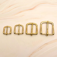 Load image into Gallery viewer, Leather Craft Soild Brass Half Buckle single bar buckle making a belt, strap MLT-P0000DTP