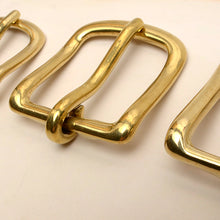 Load image into Gallery viewer, Leather Craft Soild Brass Half Buckle single bar buckle making a belt, strap MLT-P0000DTP