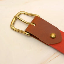 Load image into Gallery viewer, Leather Craft Soild Brass Half Buckle single bar buckle making a belt, strap MLT-P0000DTP