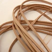 Load image into Gallery viewer, Natural beige Flat leather strap 1 meter real cowhide necklace key ring leather craft P0000DTT