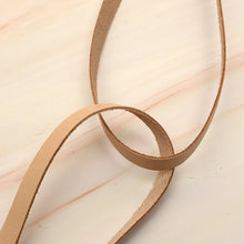 Load image into Gallery viewer, Natural beige Flat leather strap 1 meter real cowhide necklace key ring leather craft P0000DTT