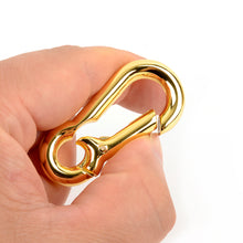 Load image into Gallery viewer, Carabiner Gate O-Ring, Round Push Snap Hooks (gold,Silver plate) , Leather Craft Tools, MLT-P0000CRG