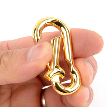 Load image into Gallery viewer, Carabiner Gate O-Ring, Round Push Snap Hooks (gold,Silver plate) , Leather Craft Tools, MLT-P0000CRG