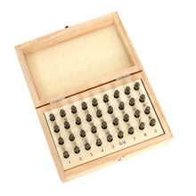 Load image into Gallery viewer, Stamping Alphabet(with wood case) Set, Imprint initials on the leather, leather craft tools MLT- P0000CRU