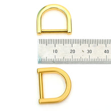 Load image into Gallery viewer, 15 mm flat d-ring Inside Diameter D Ring for bags leather craft MLT-P0000CVK
