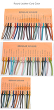Load image into Gallery viewer, Round Oil Genuine leather Cord 4mm - 1meter, staight color leather cord, bracelet items, leather supplies MLT- P0000DGZ