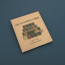 Load image into Gallery viewer, Round Oil Genuine swatch book leather Cord  leather supplies MLT- P0000DKO