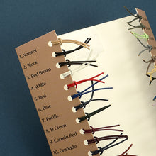 Load image into Gallery viewer, Round Oil Genuine swatch book leather Cord  leather supplies MLT- P0000DKO