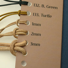 Load image into Gallery viewer, Round Oil Genuine swatch book leather Cord  leather supplies MLT- P0000DKO