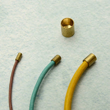 Load image into Gallery viewer, Leather cord (Strap) Tab Brass Version 10 pcs, Leather craft tools MLT-P0000DLD