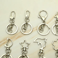 Load image into Gallery viewer, Key Ring 5pcs with 1 set Making Accessories Silver Color Car Key Chain Accessories Bag Pendant,Leather craft tools MLT-P0000DLM